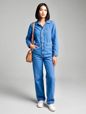 Levi’s Denim Jumpsuit NWT Size Small – Long Sleeve Button Front One-Piece NWT